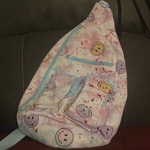PASTEL SMILEY bloody sling Backpack